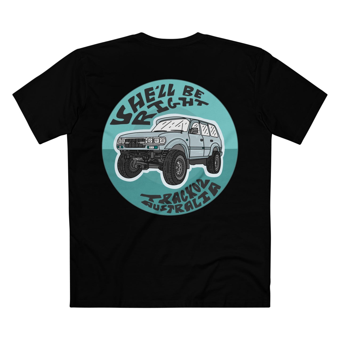 She'll be right 80 Black Tee Blue