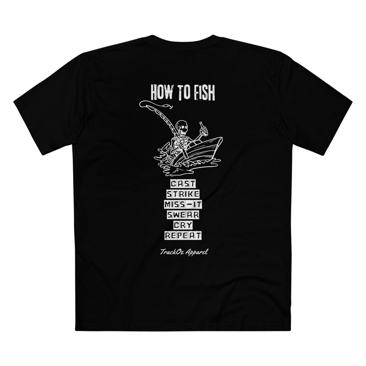 How to Fish - TrackOz White Print