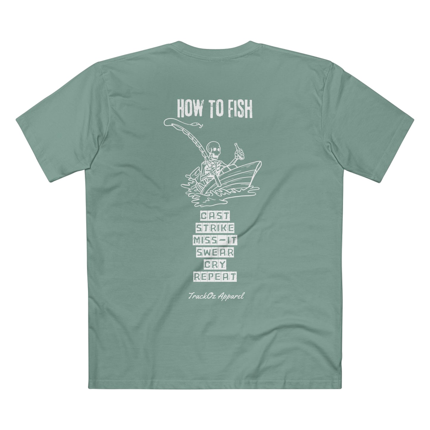 How to Fish - TrackOz White Print