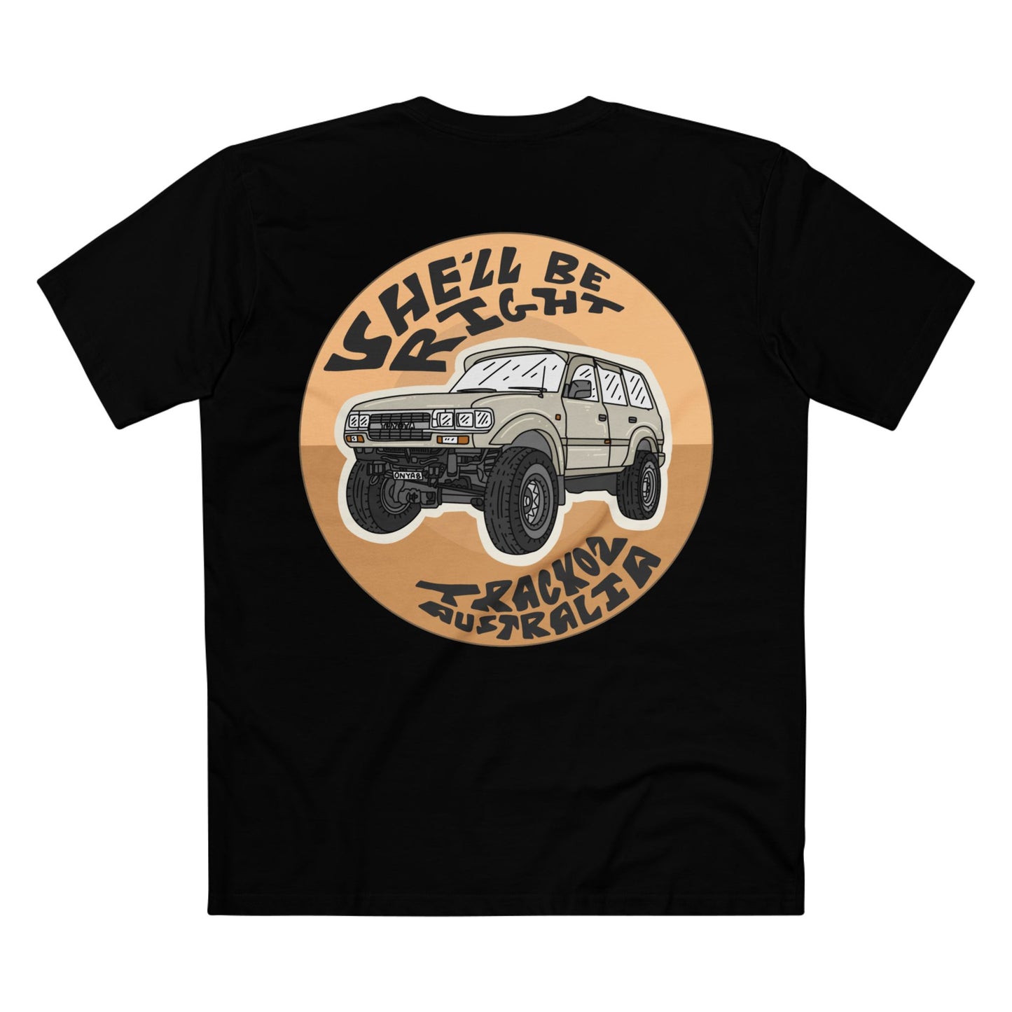 She'll be right 80 Black Tee Sand