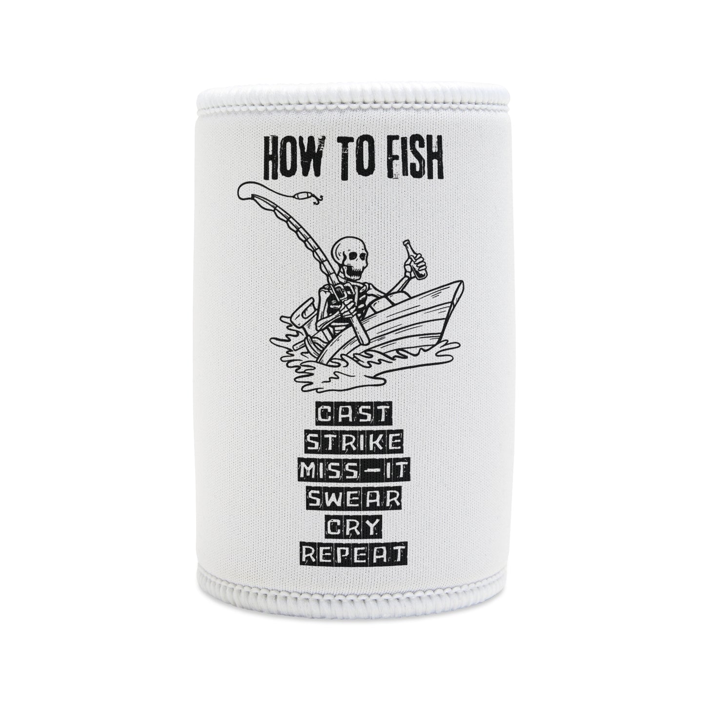 Stubby Cooler - "How to Fish" Insulated Can Holder