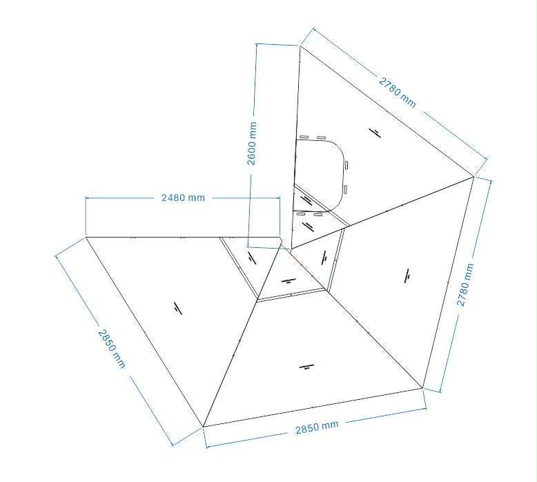 270 Freestanding Awning With Zip Entry