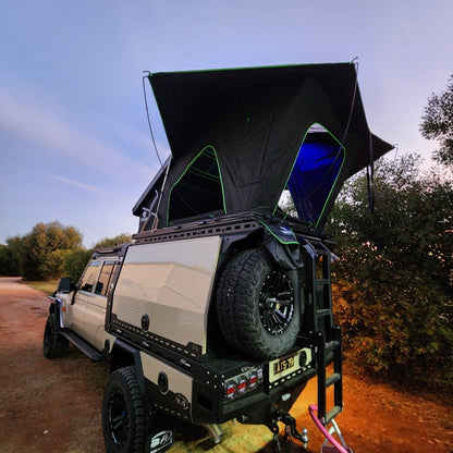 Deposit Pre Order - TrackOz X Hinge Rooftop Tent – Green Trim Edition