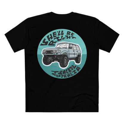 She'll be right 80 Black Tee Blue