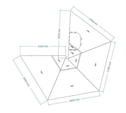 270 Freestanding Awning With Zip Entry