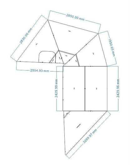 270 Extra Large Freestanding Awning With Zip Entry